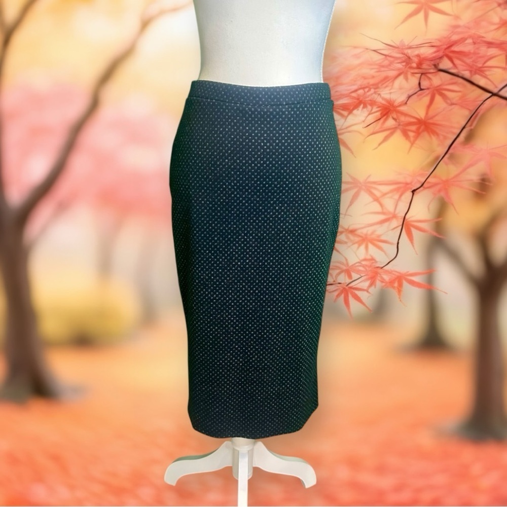 Free People ‘Ludlow’ Black & Gray Dot Knit Pencil Skirt Size Medium - Picture 15 of 15